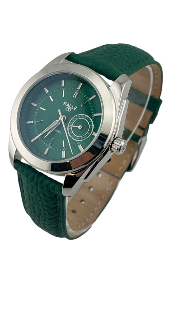 Ralle Nexus Green Date Dial Watch – Seiko VH64 Sweeping Quartz Men's Watch