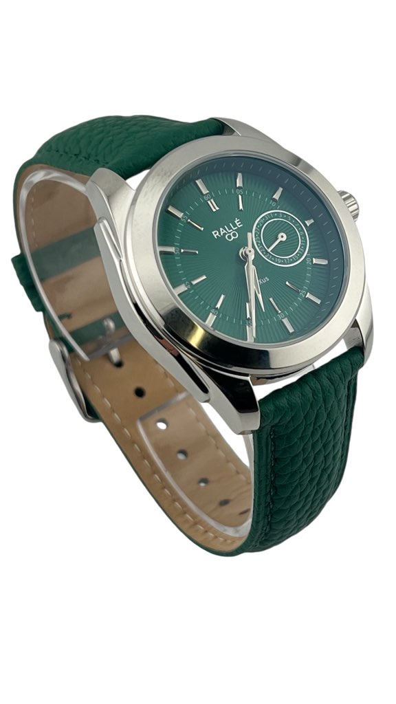 Ralle Nexus Green Date Dial Watch – Seiko VH64 Sweeping Quartz Men's Watch