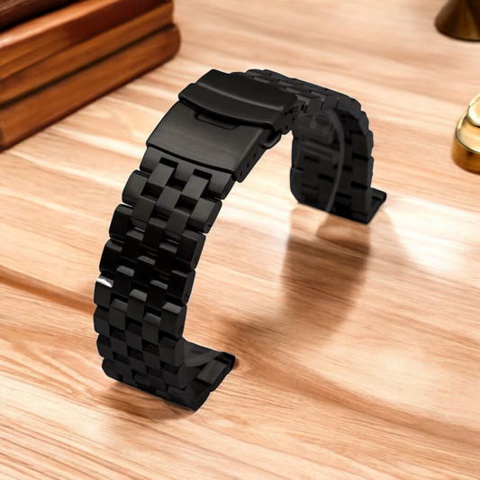 Watch Band - 22mm and 20mm Full Solid Stainless Steel Watch Band – Screw Link Premium Durability and Style