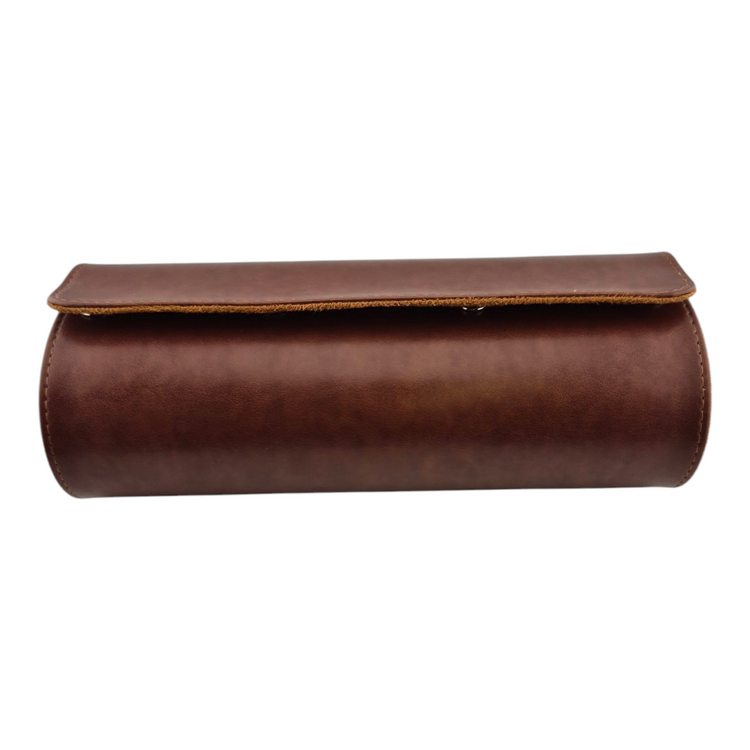 Rallé Three Slot Leather Travel Roll - Alternate view showing refined craftsmanship and premium detail.