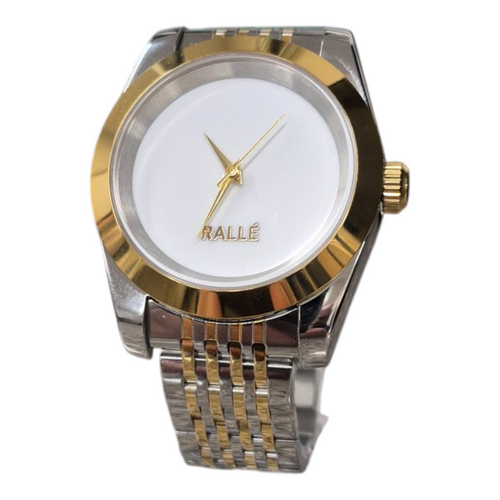 Pure Time embodies the essence of minimalist luxury, featuring a sleek 316 stainless steel case that exudes sophistication. The blank white dial, inspired by the iconic Movado style, creates a clean canvas that lets the beautiful silver hands take center stage