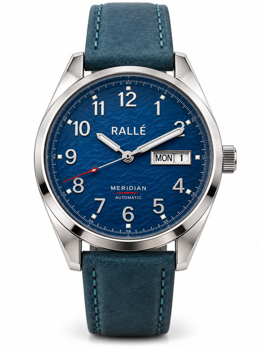 Discover the beauty of the RALLÉ Meridian Automatic, a timepiece inspired by the endless movement of the ocean and the timeless elegance of traditional watchmaking.